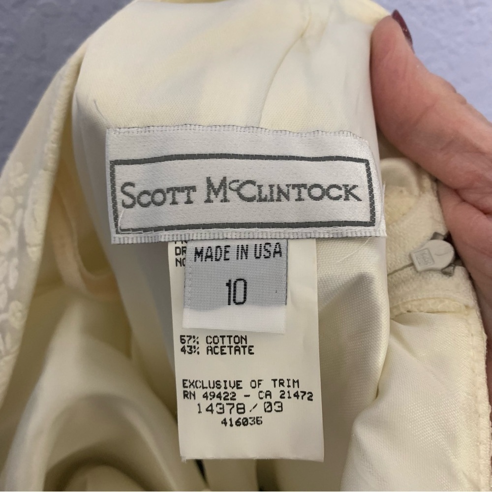 Scott McClintock Vintage Halter Top Embroidered Evening Dress - Picture 2 of 10